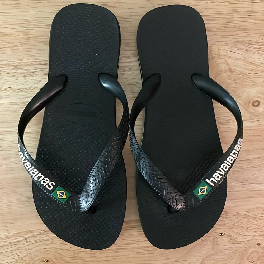 Havaianas Brazil Logo flip flops Sz-6
